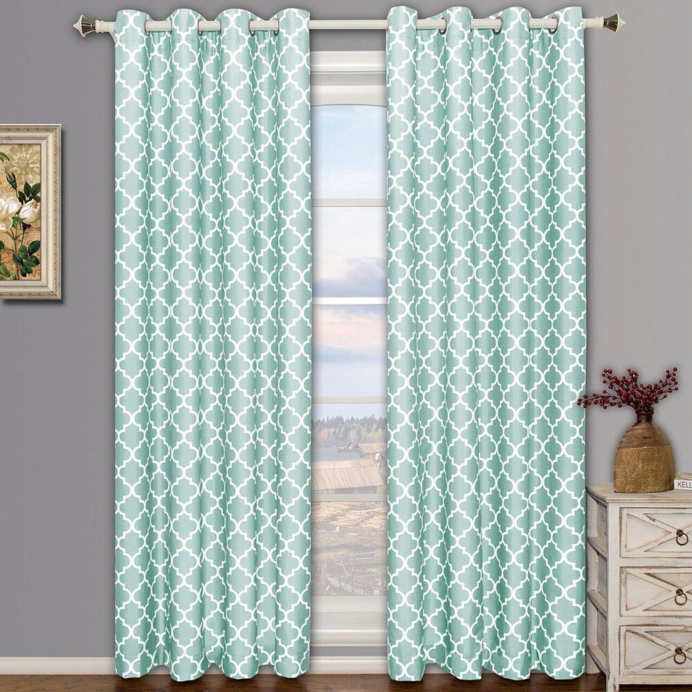 

Пара затемняющих теплоизолированных штор Meridian Room (набор из 2 панелей) Egyptian Linens, цвет Teal