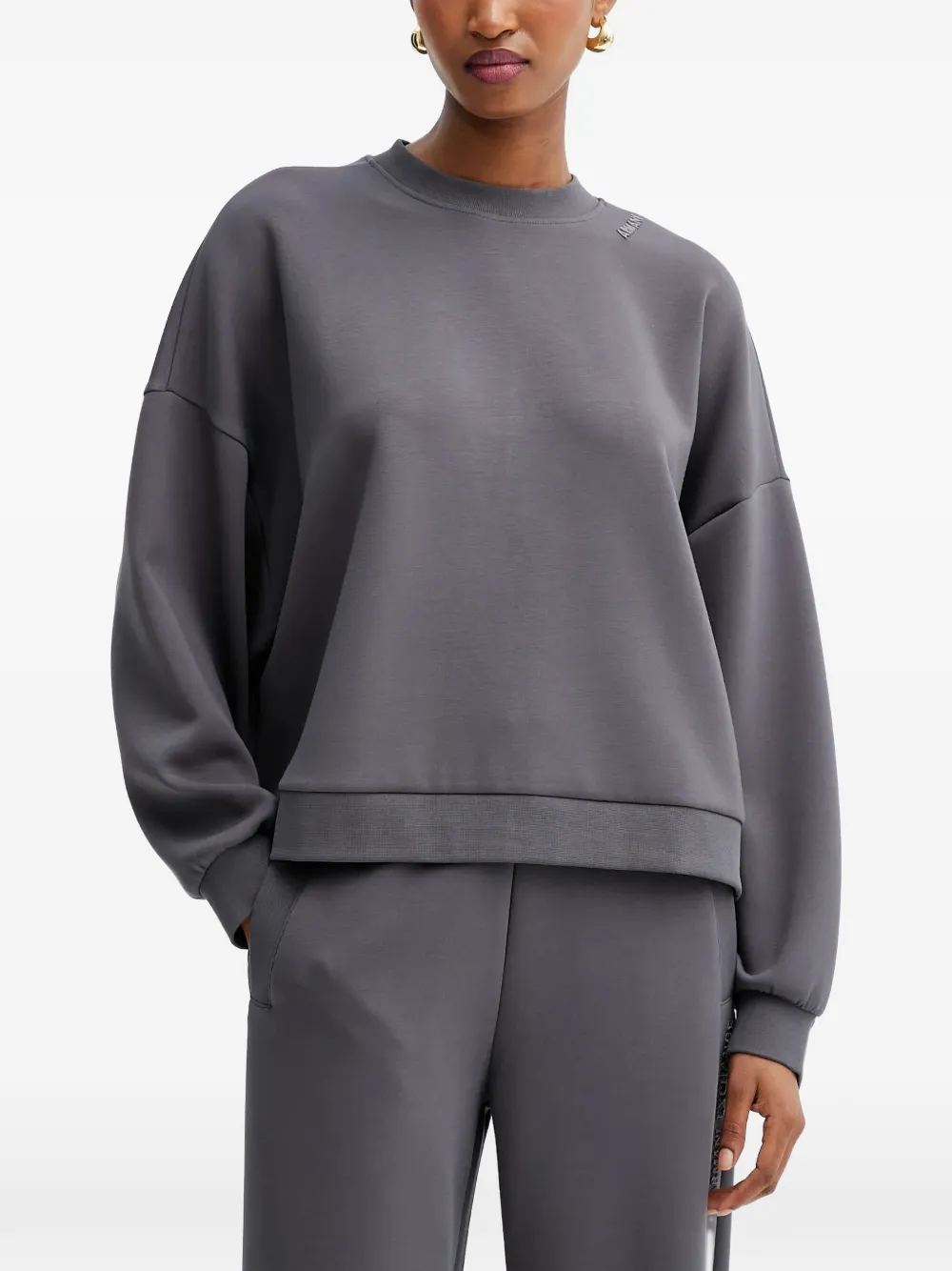 

Свитшот с вышитым логотипом Armani Exchange, серый