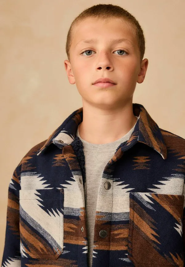 Легкая куртка на подкладке Next, Tan Navy Ikat Pattern