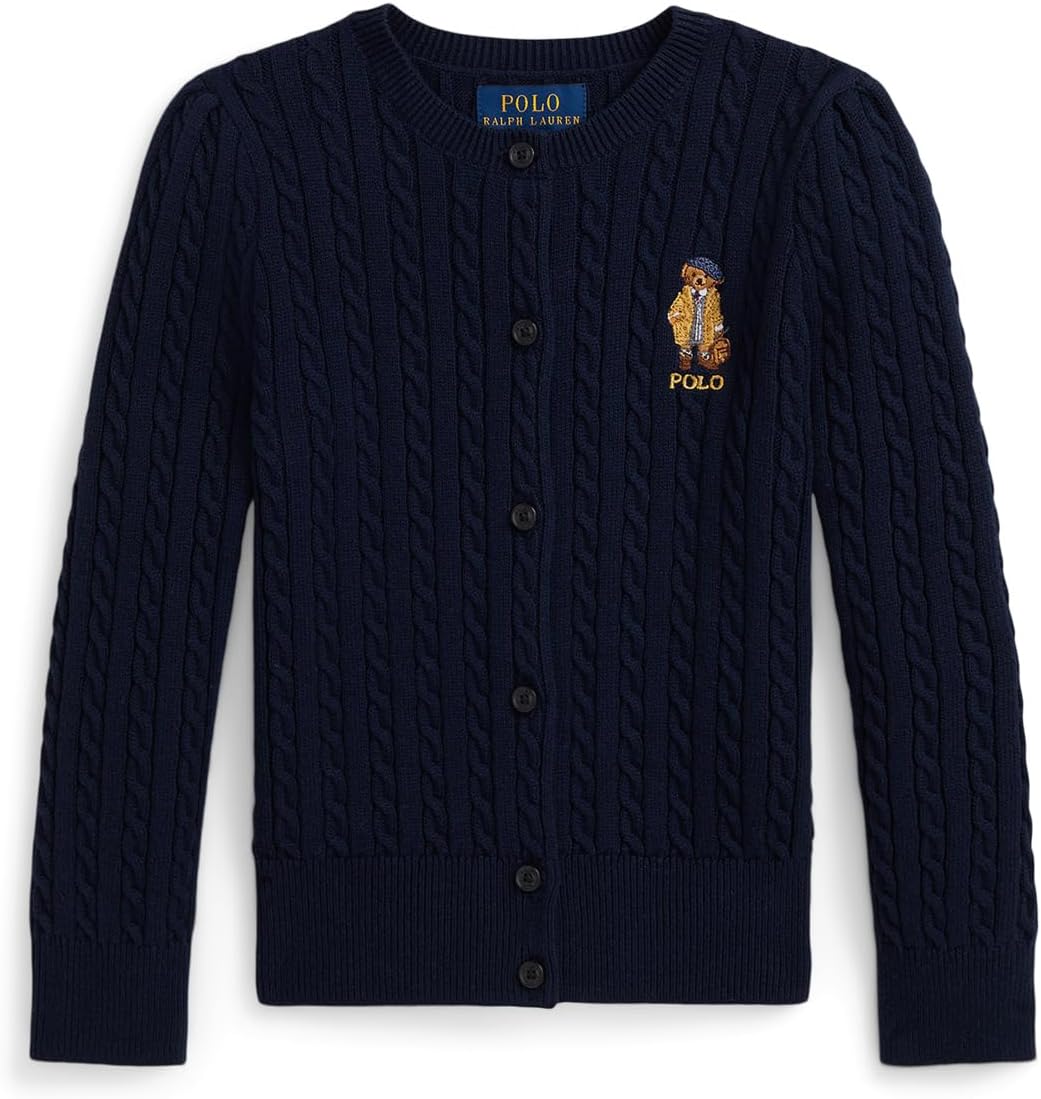 

Кардиган Polo Ralph Lauren Kids Polo Bear Mini-Cable Cotton Cardigan, цвет Cruise Navy