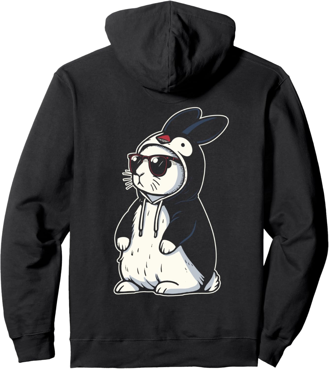 

Толстовка с изображением пингвина и кролика Penguin Bunnies Penguin Hare, черный