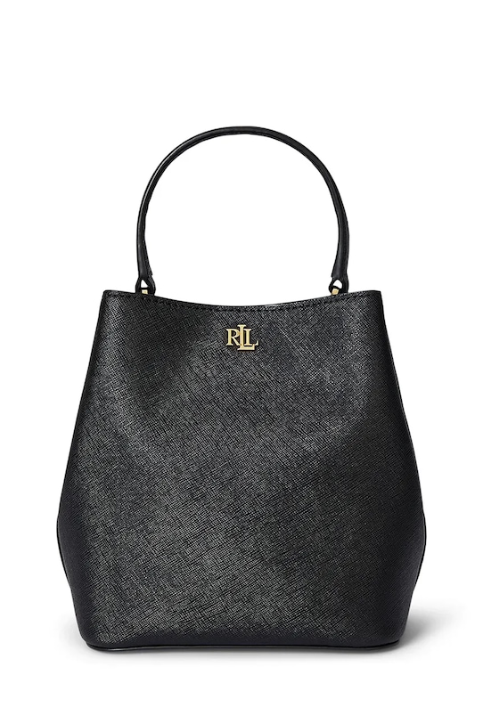 

Кожаная сумка Lauren Ralph Lauren, черный