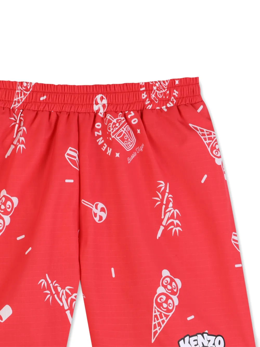 Плавки-шорты с принтом Kenzo Kids, красный — фото 3