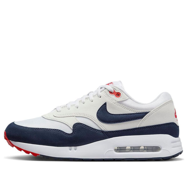 

Кроссовки Nike Air Max 1 '86 OG Golf 'Midnight Navy Track Red', цвет photon dust/midnight navy-white-track red, Белый, Кроссовки Nike Air Max 1 '86 OG Golf 'Midnight Navy Track Red', цвет photon dust/midnight navy-white-track red