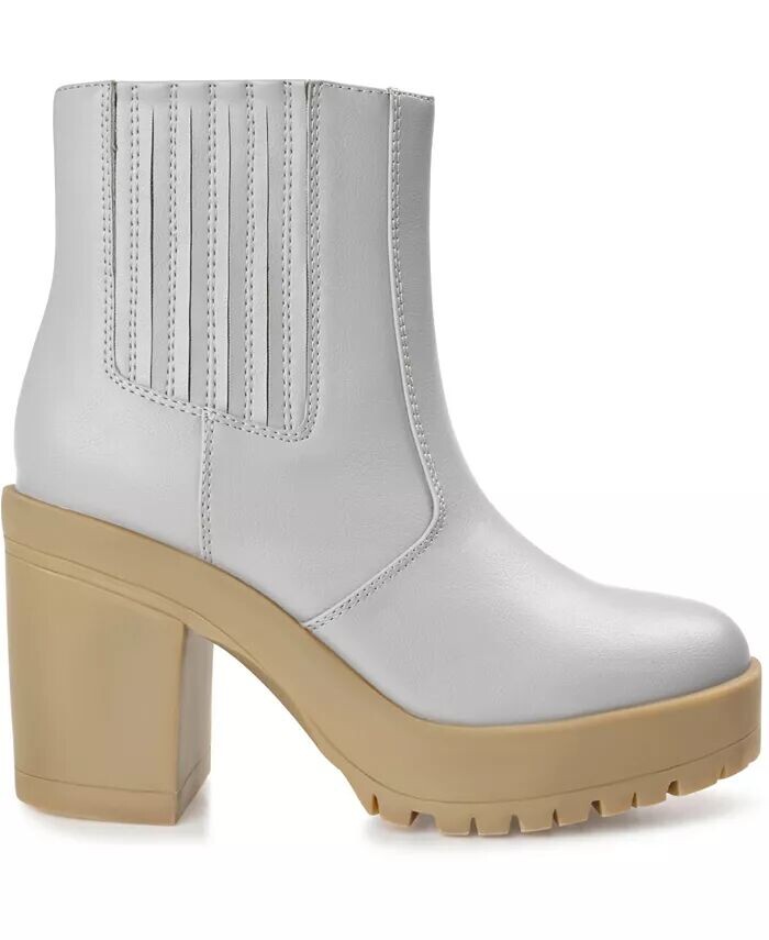 Женские ботильоны Riplee Platform Lug Sole Journee Collection, серебряный — фото 2