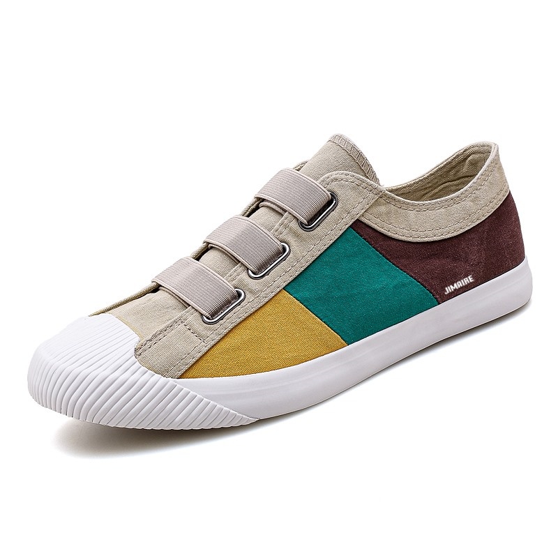 

King Jinmai Скользостойкие амортизирующие износостойкие легкие дышащие низкие скейтерские кроссовки мужские - хаки, цвет Khaki