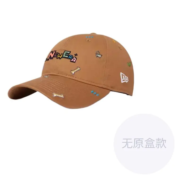 

New Era Хлопковая бейсболка унисекс коричневая, Brown