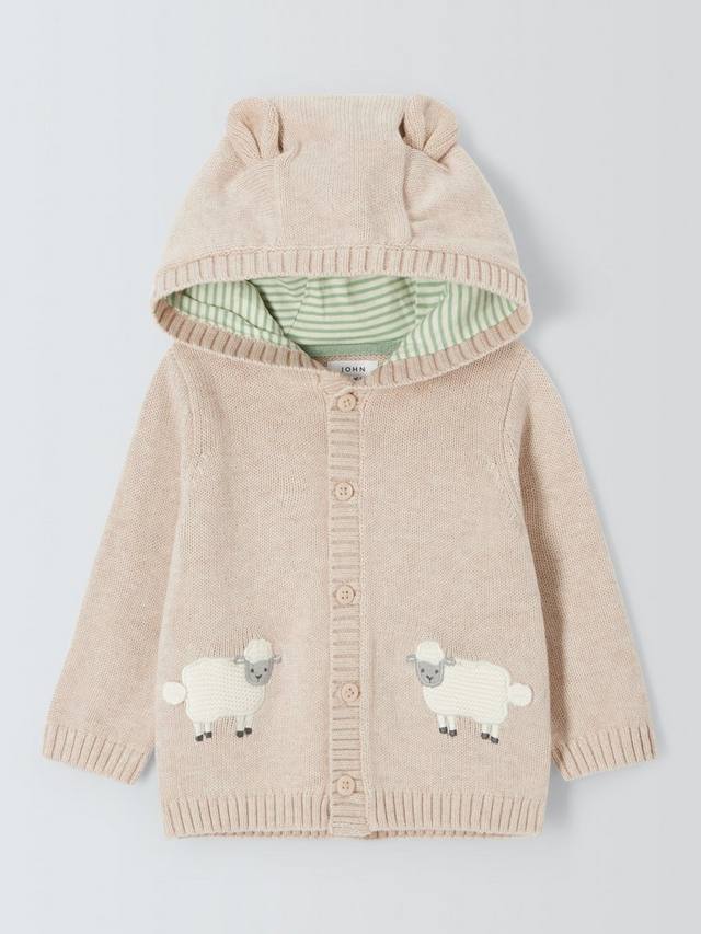 

Кардиган с капюшоном для маленьких овечек John Lewis, цвет Oatmeal