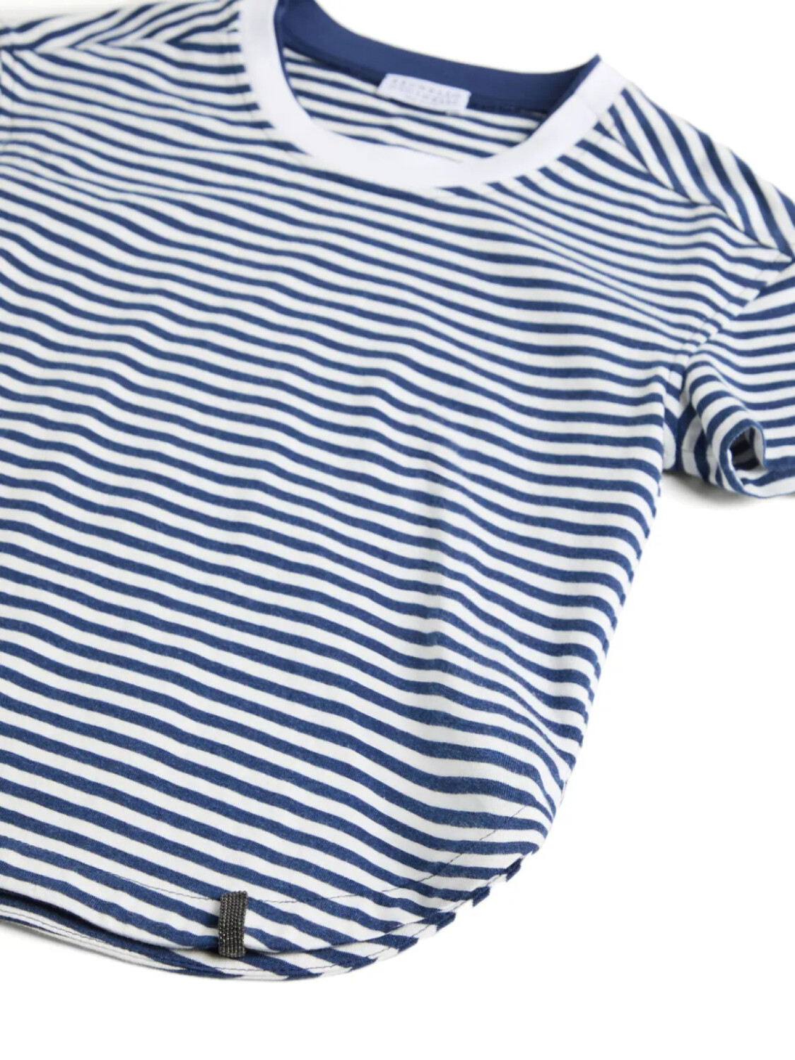 

Детская футболка в полоску Brunello Cucinelli Brunello Cucinelli Kids, синий