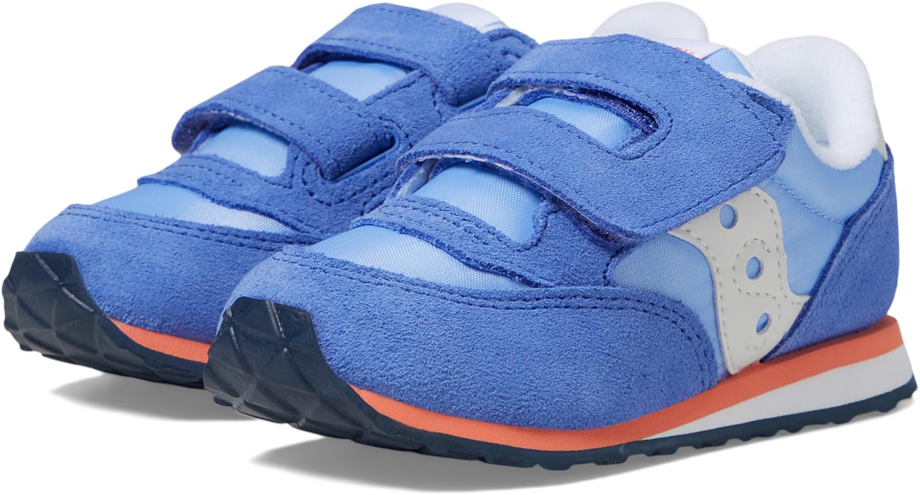 

Кроссовки Saucony Kids Originals Jazz Hook & Loop Sneaker, цвет Blue/Coral