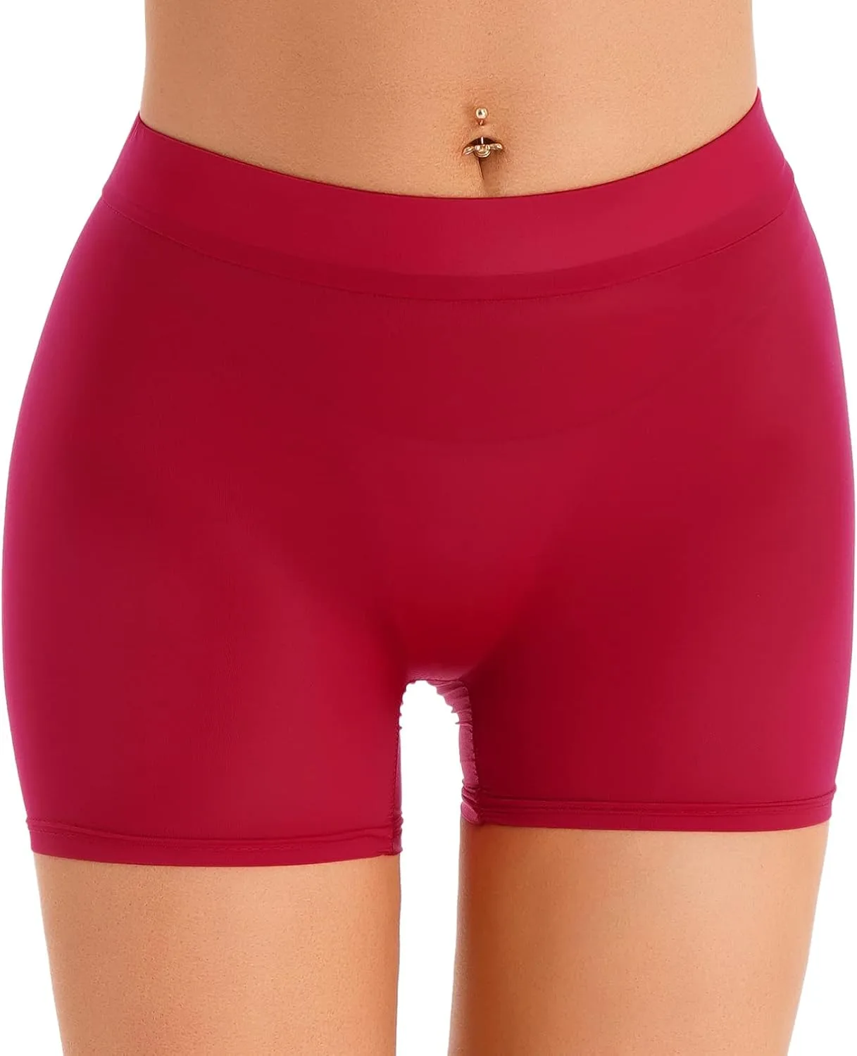 

Jhaoyu Женские глянцевые эластичные шорты Low Rise для фитнеса и велоспорта