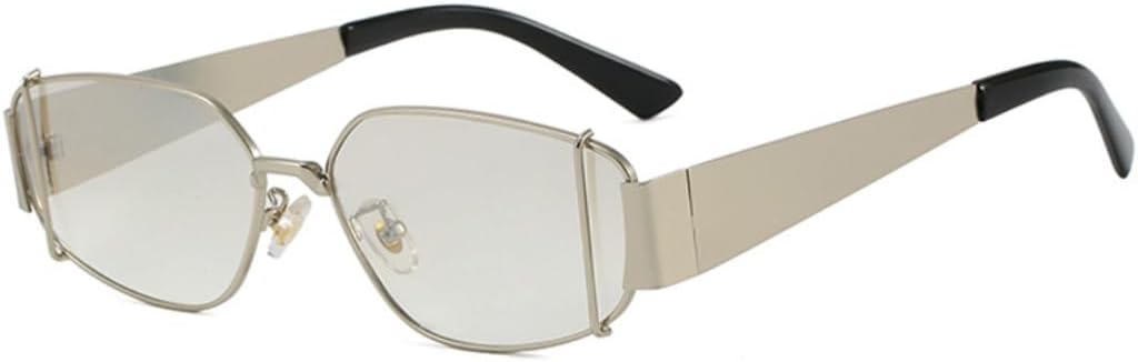 

Женские металлические солнцезащитные очки для женщин и мужчин, винтажные солнцезащитные очки в стиле панк, популярный тренд, очки для активного отдыха, защита от УФ-излучения UV400 SZVVBKK, Silver Silver