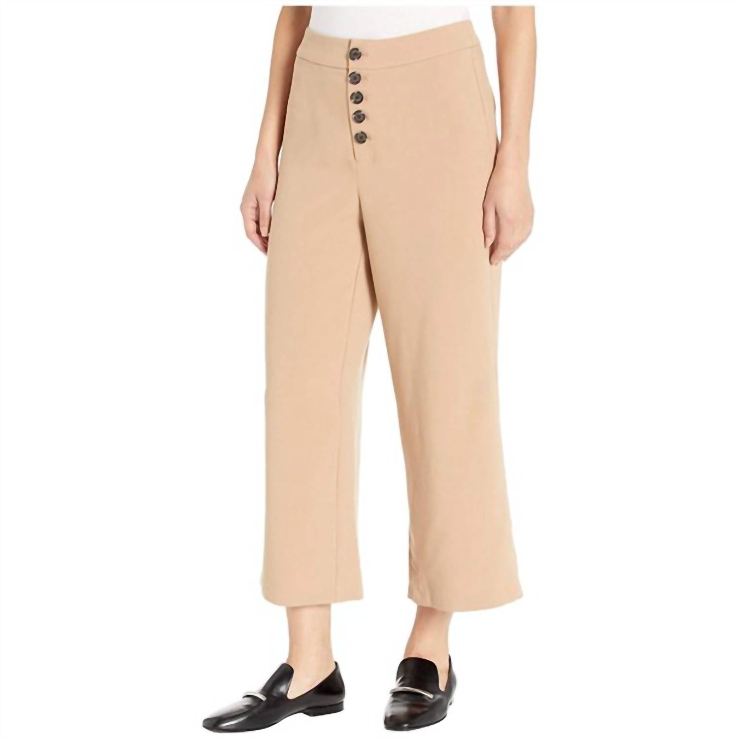 

Широкие брюки Riga Button Front в карамельном цвете cupcakes and cashmere, цвет caramel