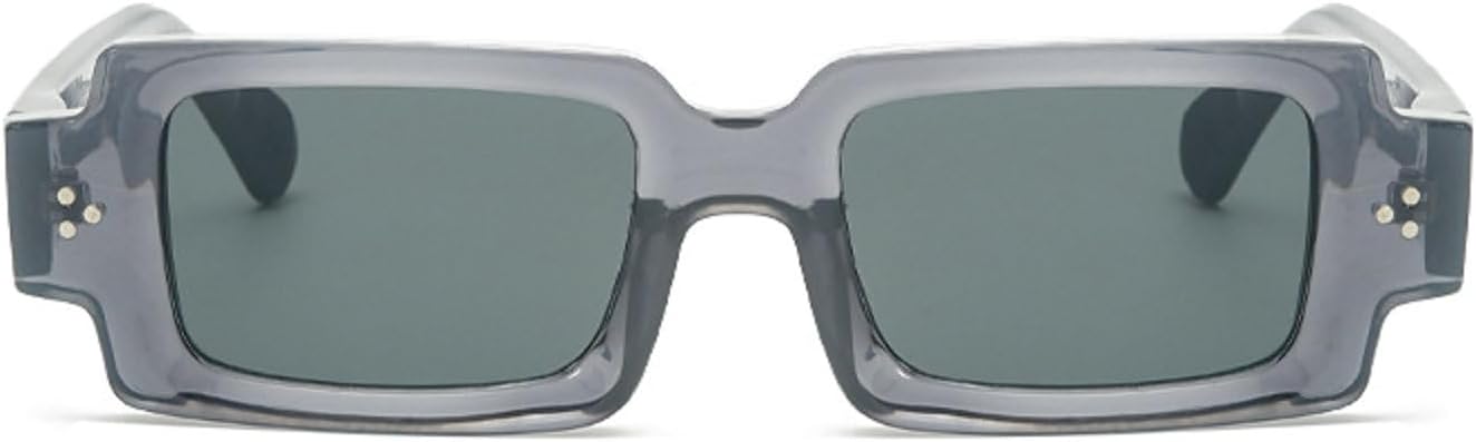 

Винтажные квадратные панк-солнцезащитные очки для мужчин и женщин 2025, роскошные модные солнцезащитные очки для вождения, защита от ультрафиолета UV400 3849 Melrose, Grey