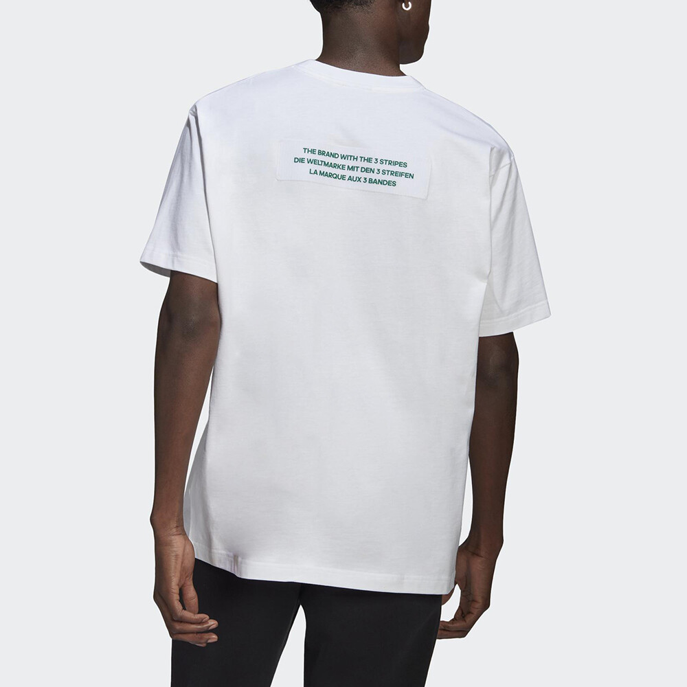 Футболка Adidas Originals Trefoil, белый — фото 4