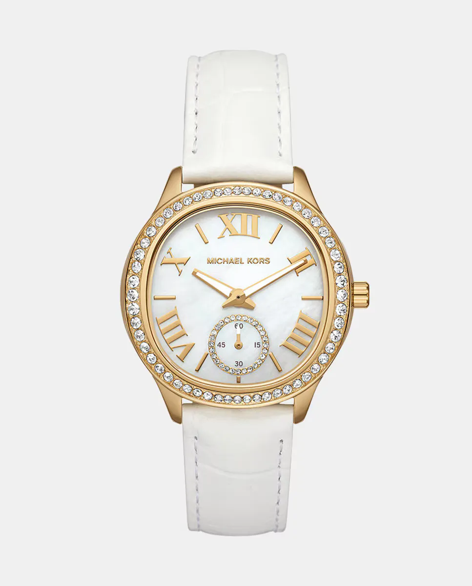 

MK4818 Белые женские часы из кожи крокодила Michael Kors, белый