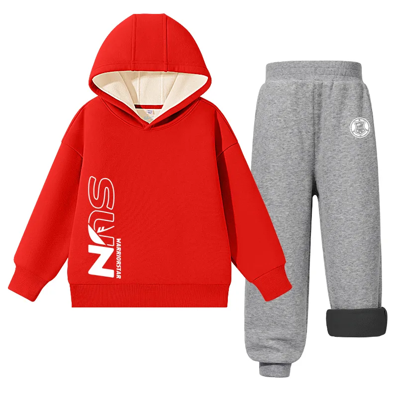Детская повседневная худи для спорта WARRIOR, Red/H Sun White Right below-Dark Gray/H Shield K