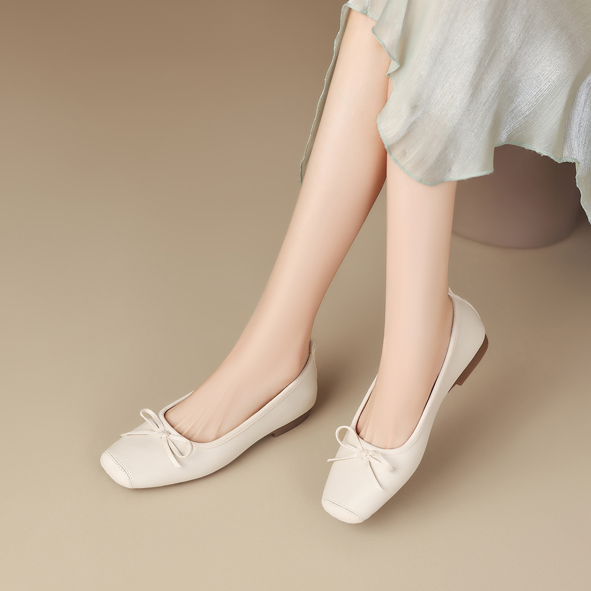 ZHR Женские повседневные туфли-лодочки бежево-черные, цвет Beige Black[Hidden Wedge 2.5cm-AH602M] — фото 3