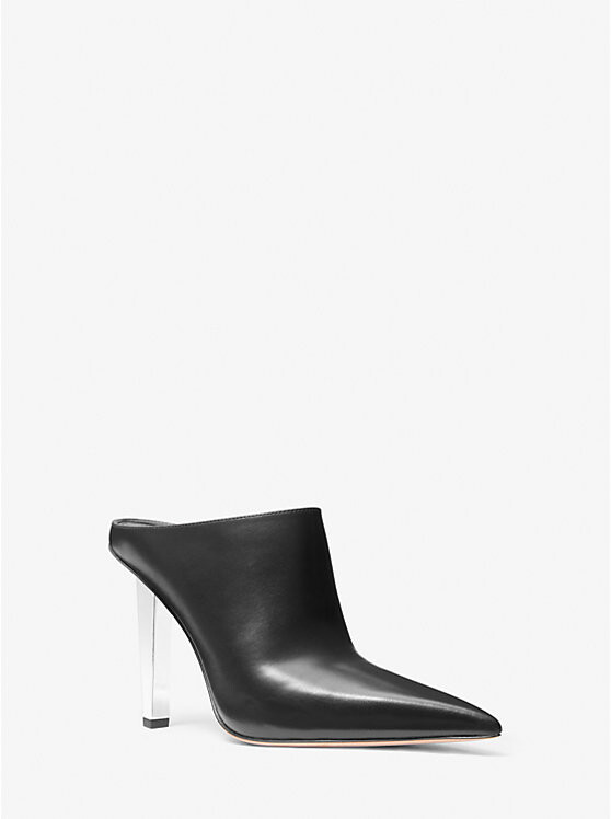 

Туфли-лодочки Halle Leather Mule Michael Kors, черный