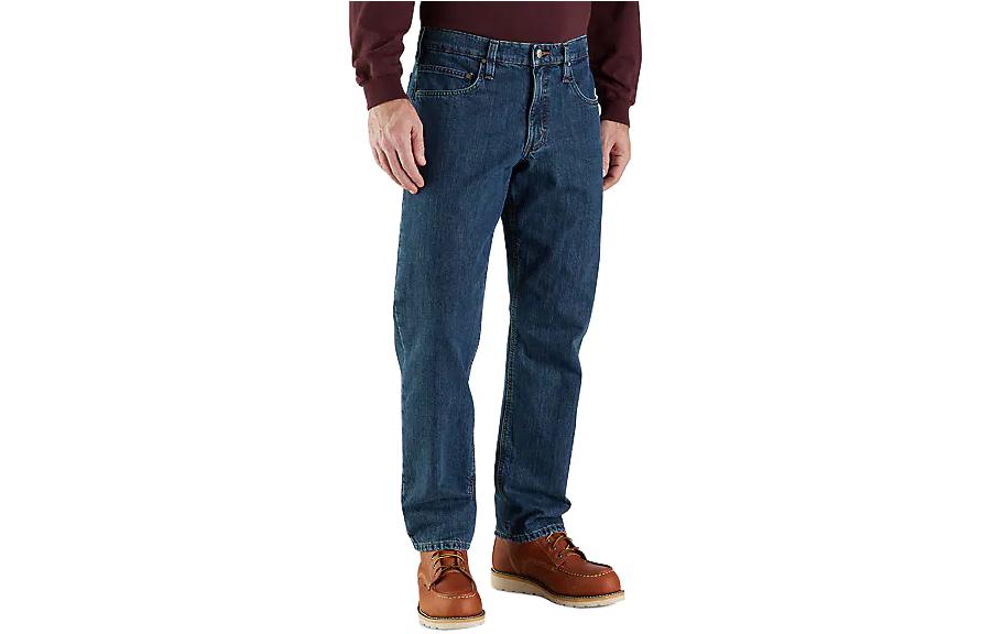 

Carhartt Джинсы с фланелевой подкладкой и 5 карманами, Relaxed Fit, мужские, Canal/Blue