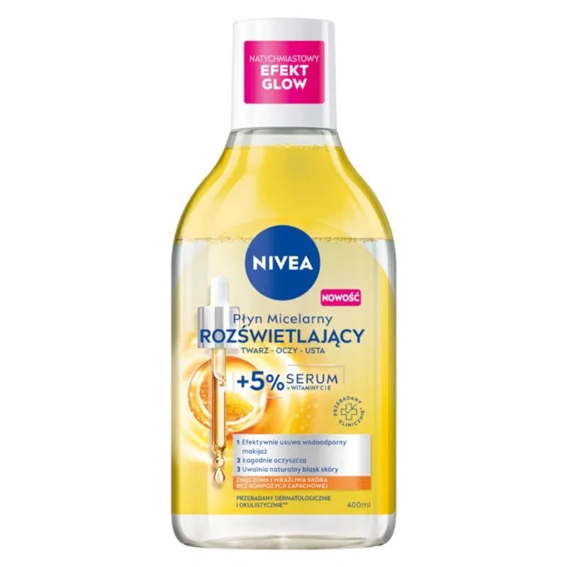 Мицеллярная вода Nivea — Мицеллярная осветляющая жидкость с % сывороткой, 400 мл