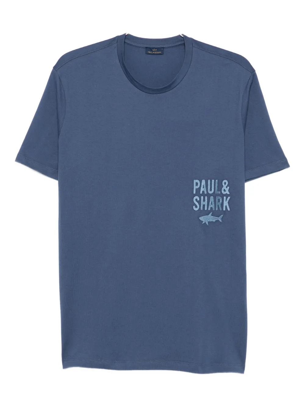 

Футболка из хлопка с логотипом акулы Paul & Shark, синий
