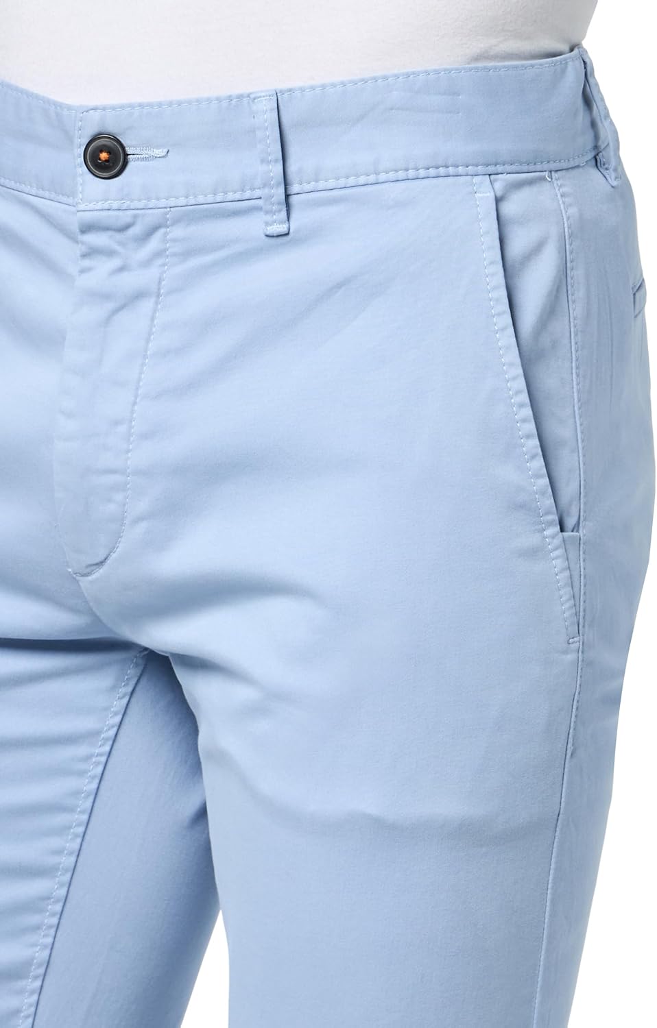 BOSS Мужские техно-твиловые брюки-чинос Slim Fit, Forever Blue — фото 3