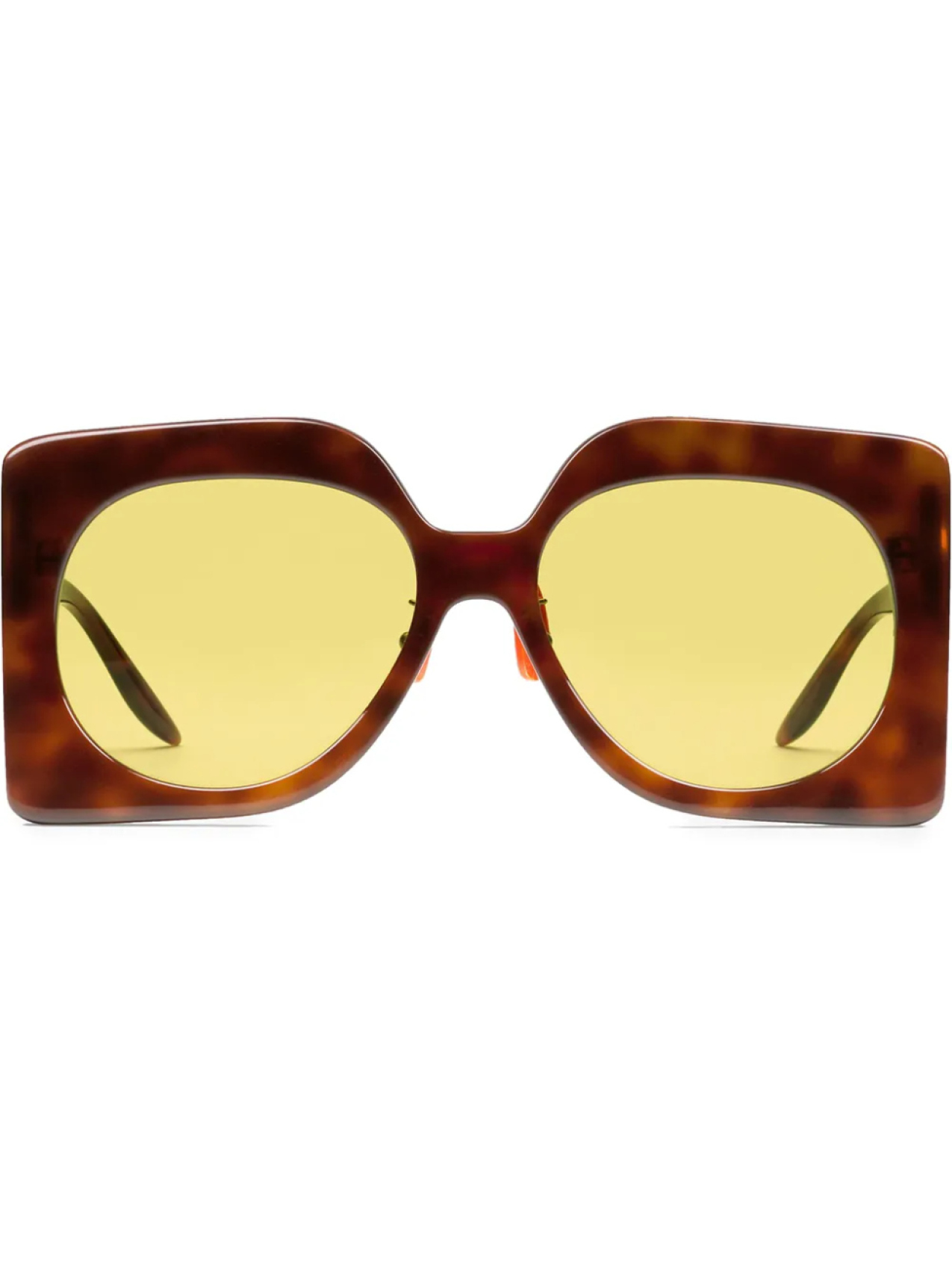 

Gucci Eyewear солнцезащитные очки в массивной оправе, коричневый