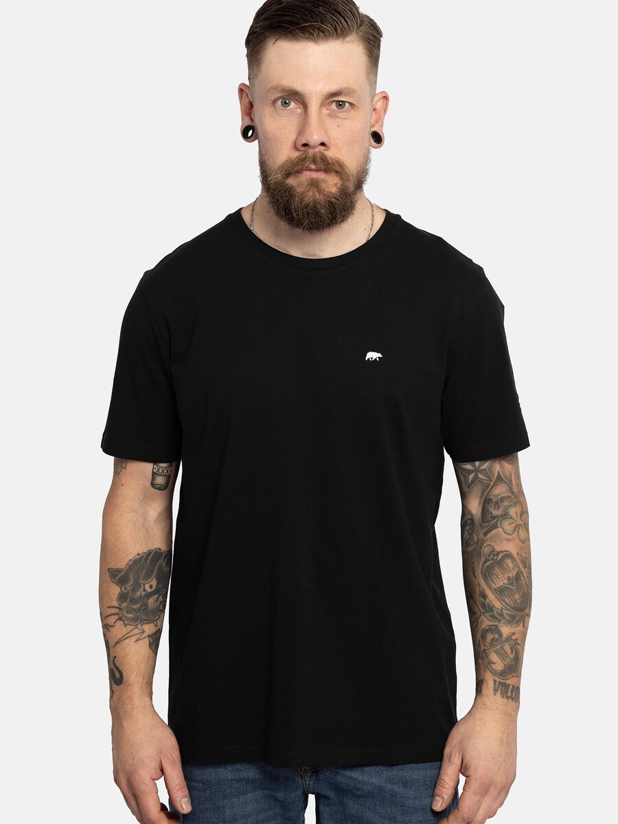 

Футболка FORSBERG T- mit kleinem Gummi-Patch, Black