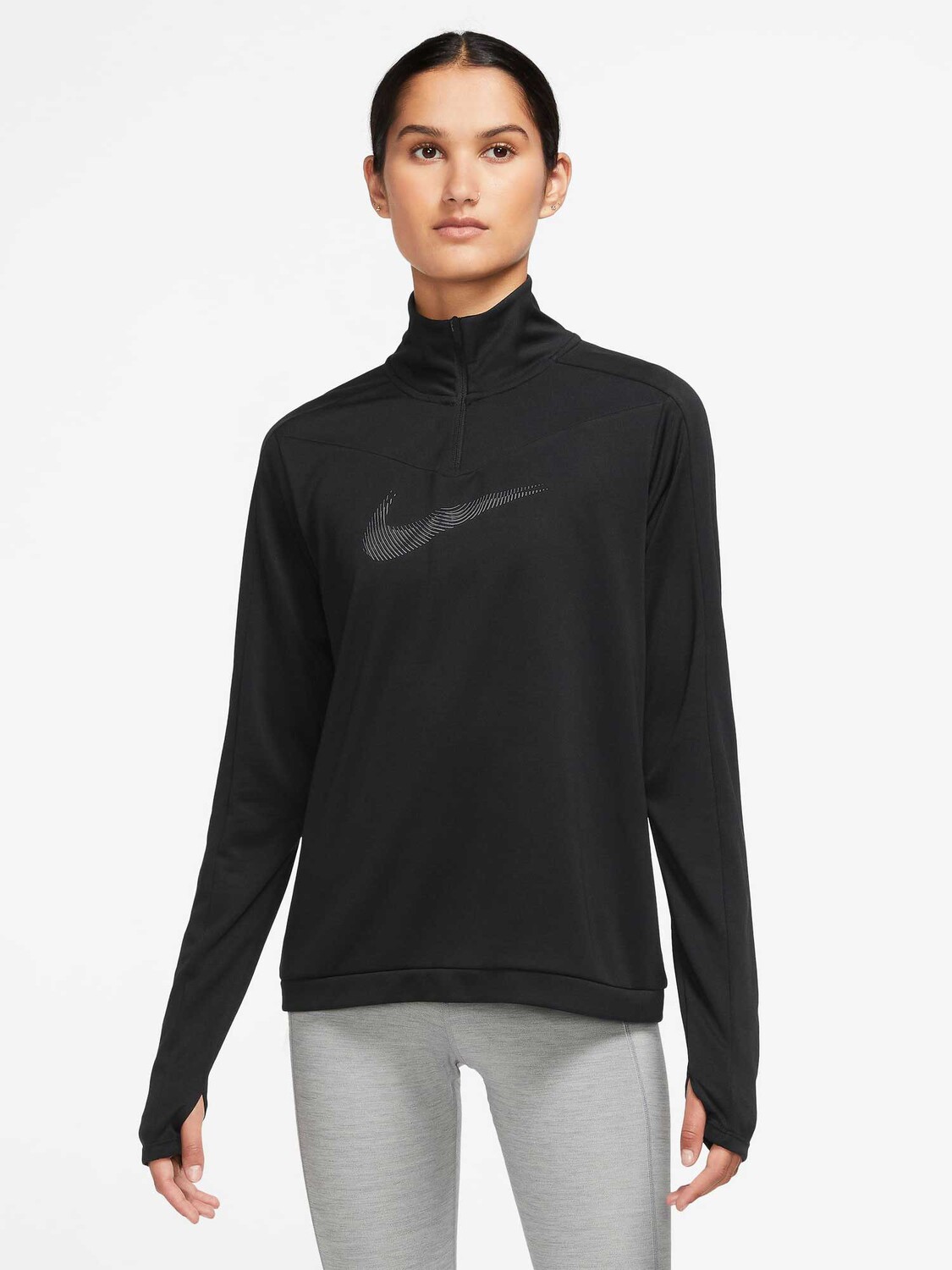 

Блуза Nike W NK DF SWOOSH HBR HZ PACER, черный