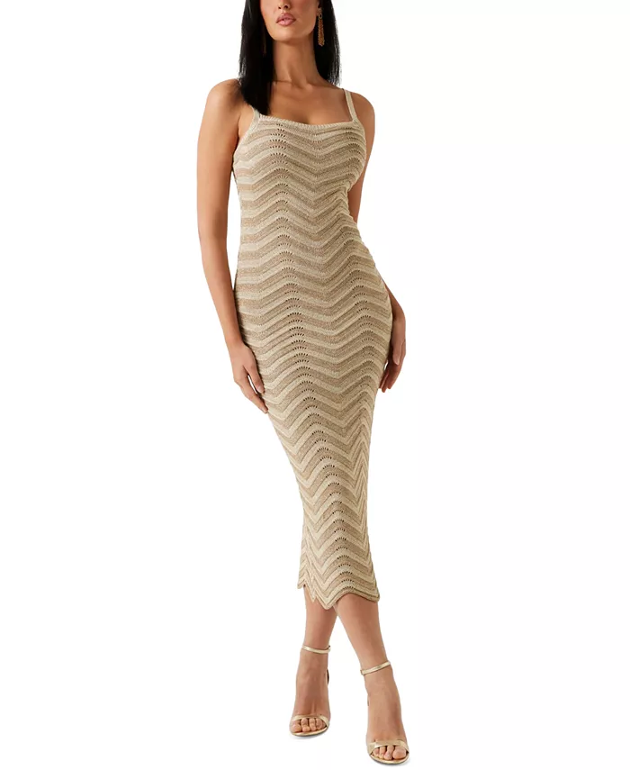 

Женское платье Vera Chevron со шнуровкой GUESS, желтый