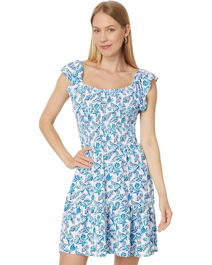 

Платье Lilly Pulitzer Jilly Smocked Dress, цвет Resort White Shell Collector