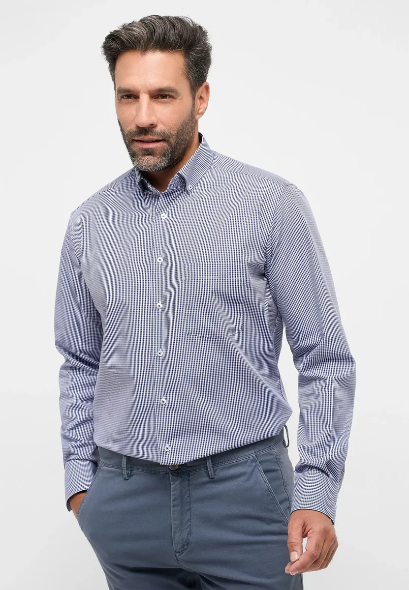 

Рубашка Eterna с длинными рукавами "MODERN FIT", синий