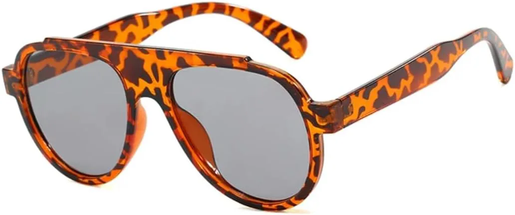 

Солнцезащитные очки с защитой UV400 | Большая оправа, цветные линзы | Для женщин и мужчин, для занятий спортом на открытом воздухе и вождения DSVIGF, Leopard Gray