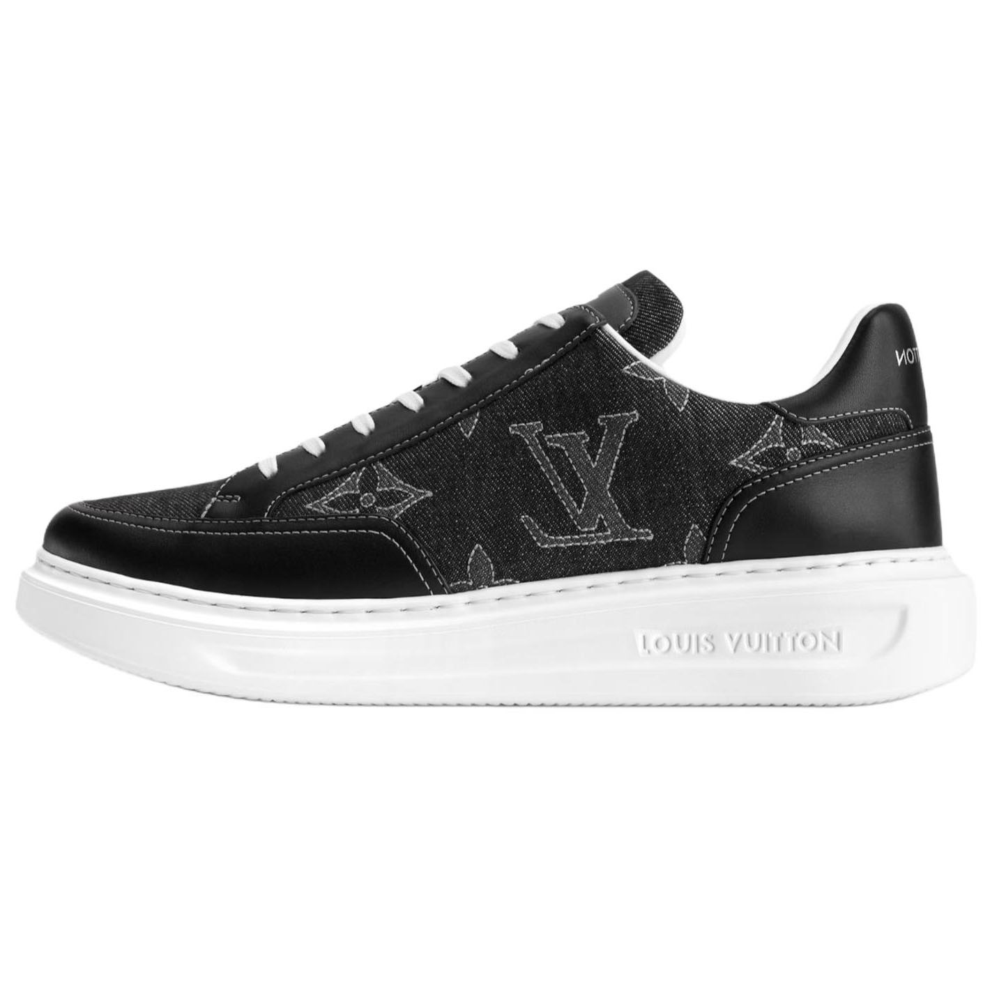LOUIS VUITTON Beverly Hills Low top Skateboard Shoes Men's Black — фото 3