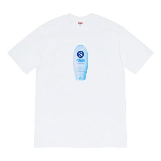 

Футболка fw19 week 1 super cream tee short sleeve white Supreme, белый