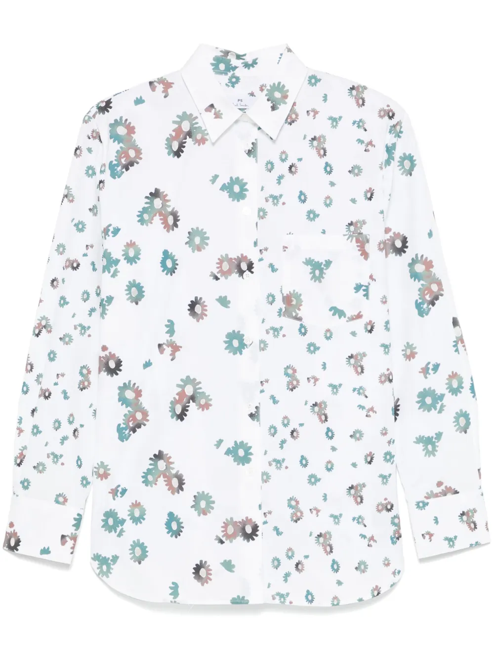 

Рубашка Chamomile Floral PS Paul Smith, белый