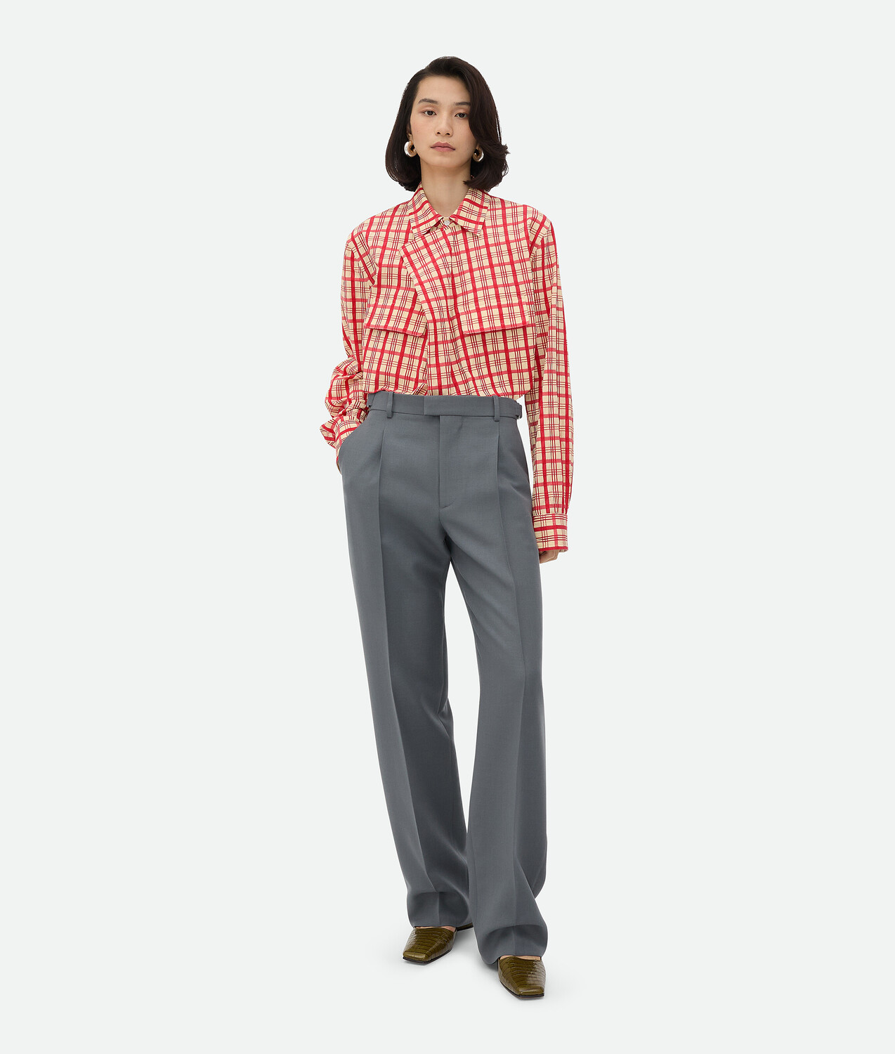 

Рубашка из хлопка в клетку Bottega Veneta