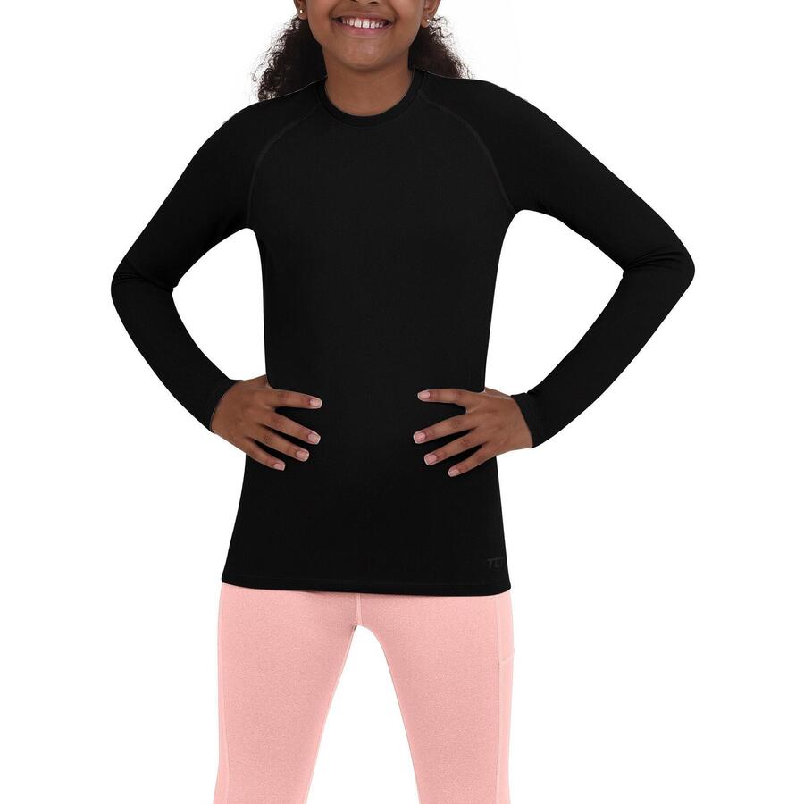 

TCA Очень тёплая терморубашка с длинными рукавами для девочек – базовый слой для спорта