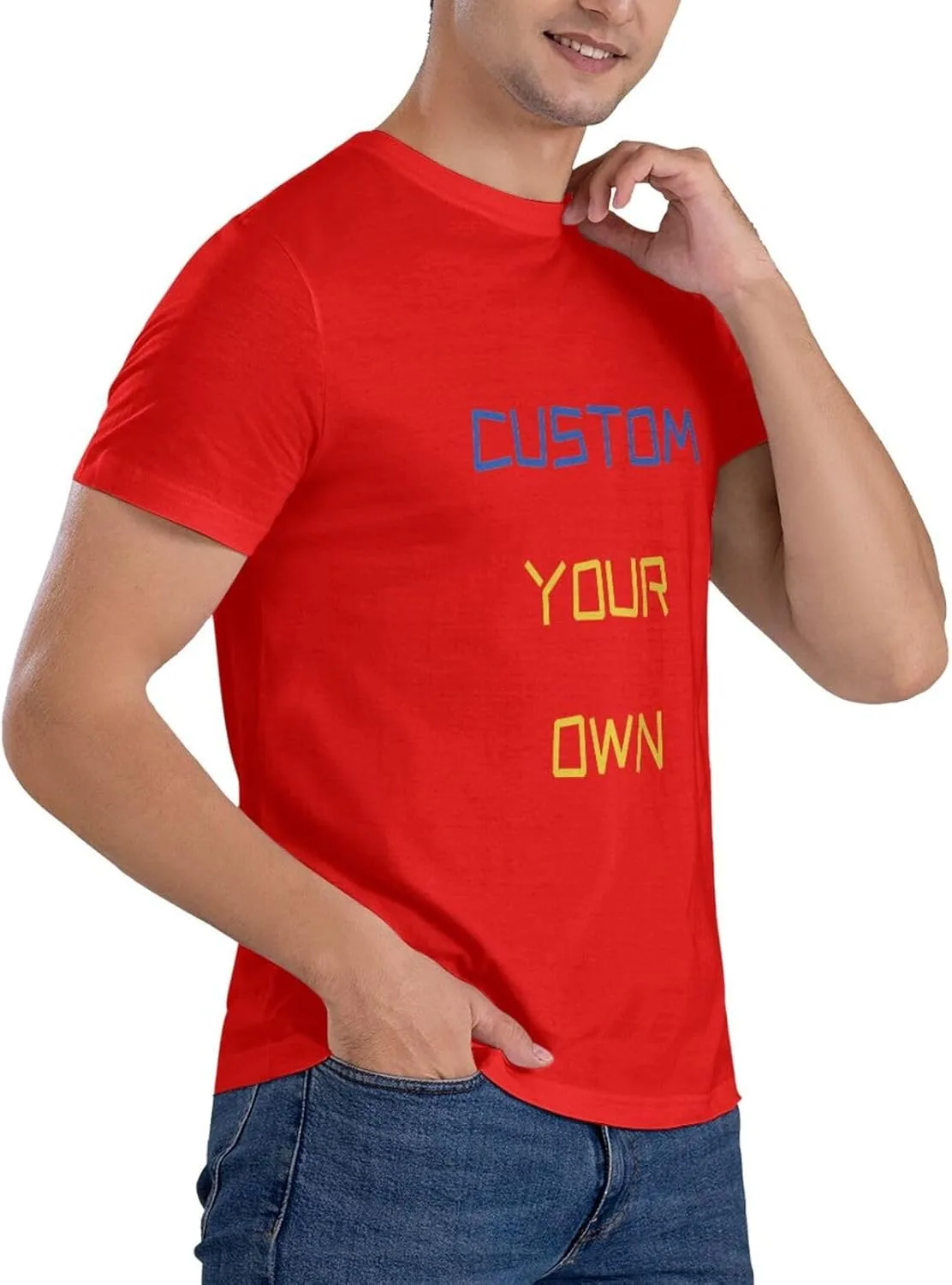 Футболка Customized с принтом спереди и сзади, Cotton, с фото и текстом — фото 3