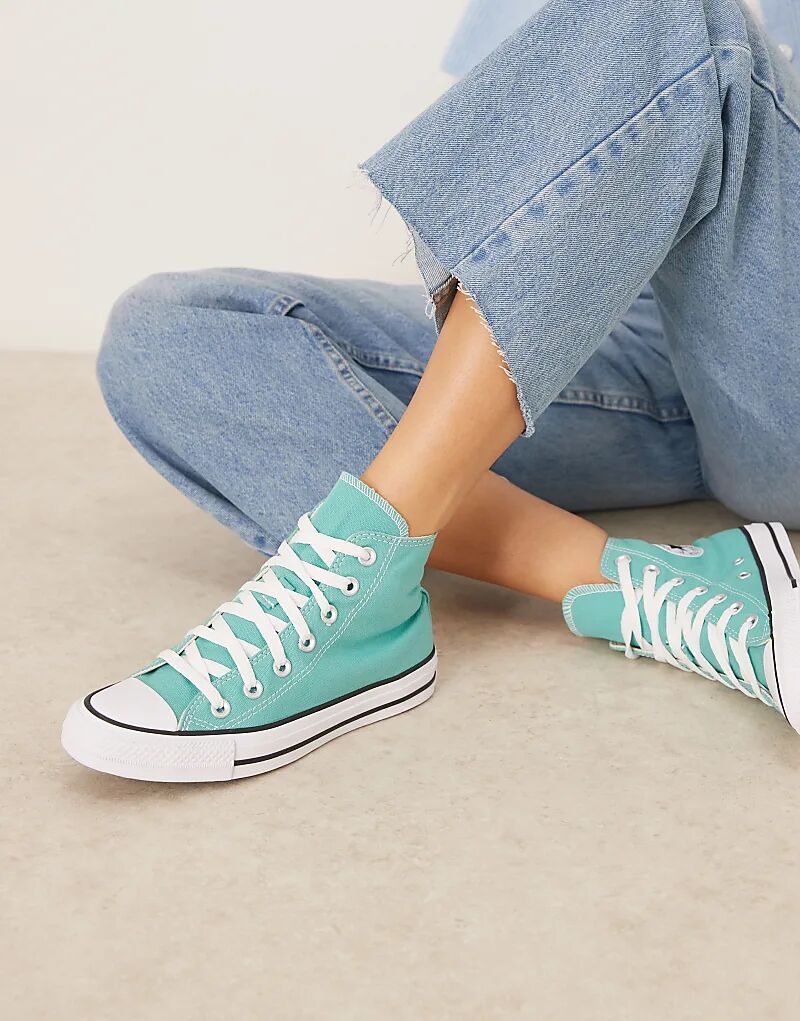 Кеды Converse Chuck Taylor All Star Hi бирюзового цвета