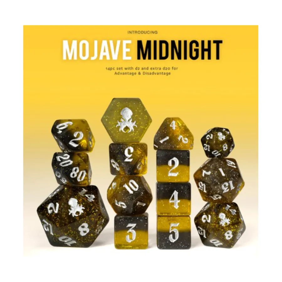 

Набор Poly — Mojave Midnight с серебром (14), Poly Sets - Assorted (Kraken Dice)