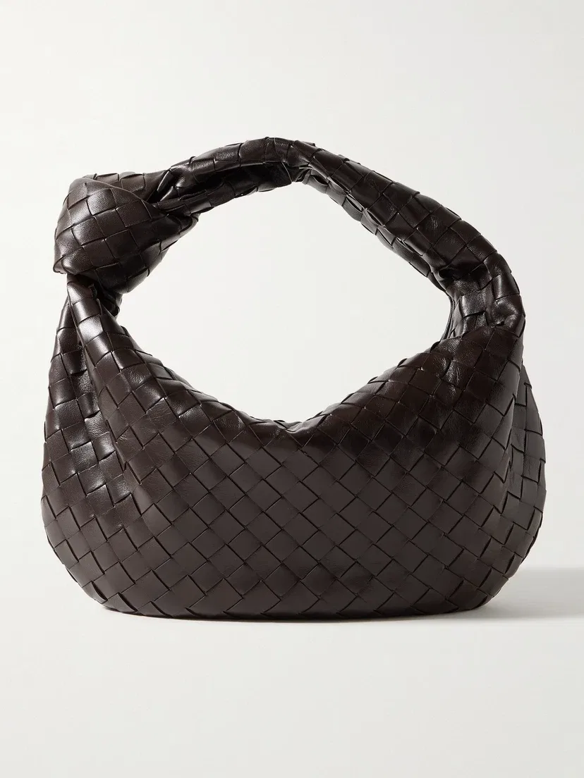 Сумка-тоут Jodie Teen Intrecciato из кожи BOTTEGA VENETA, коричневый