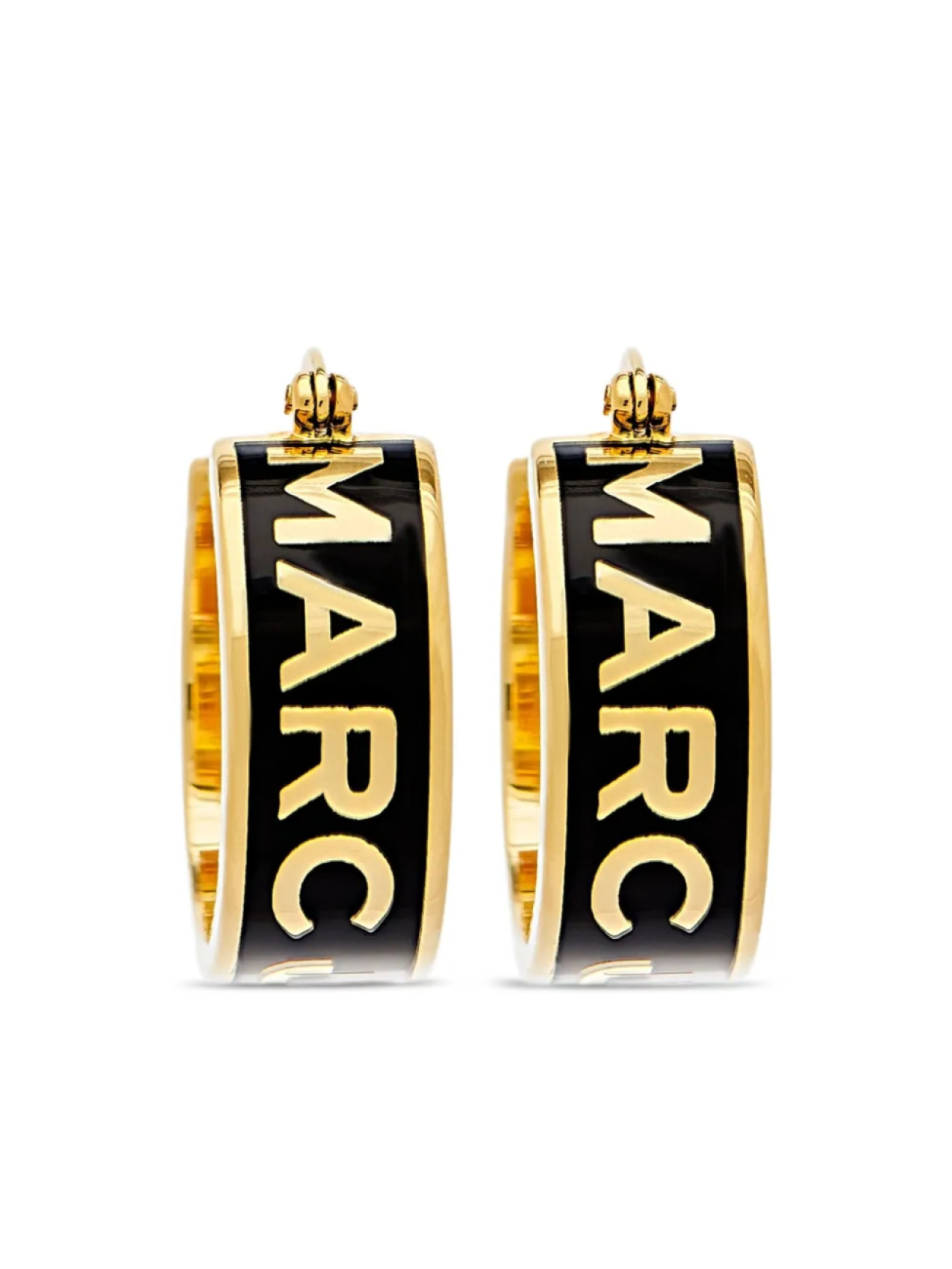 

Серьги-кольца Marc Jacobs The Button Enamel Logo, золотой