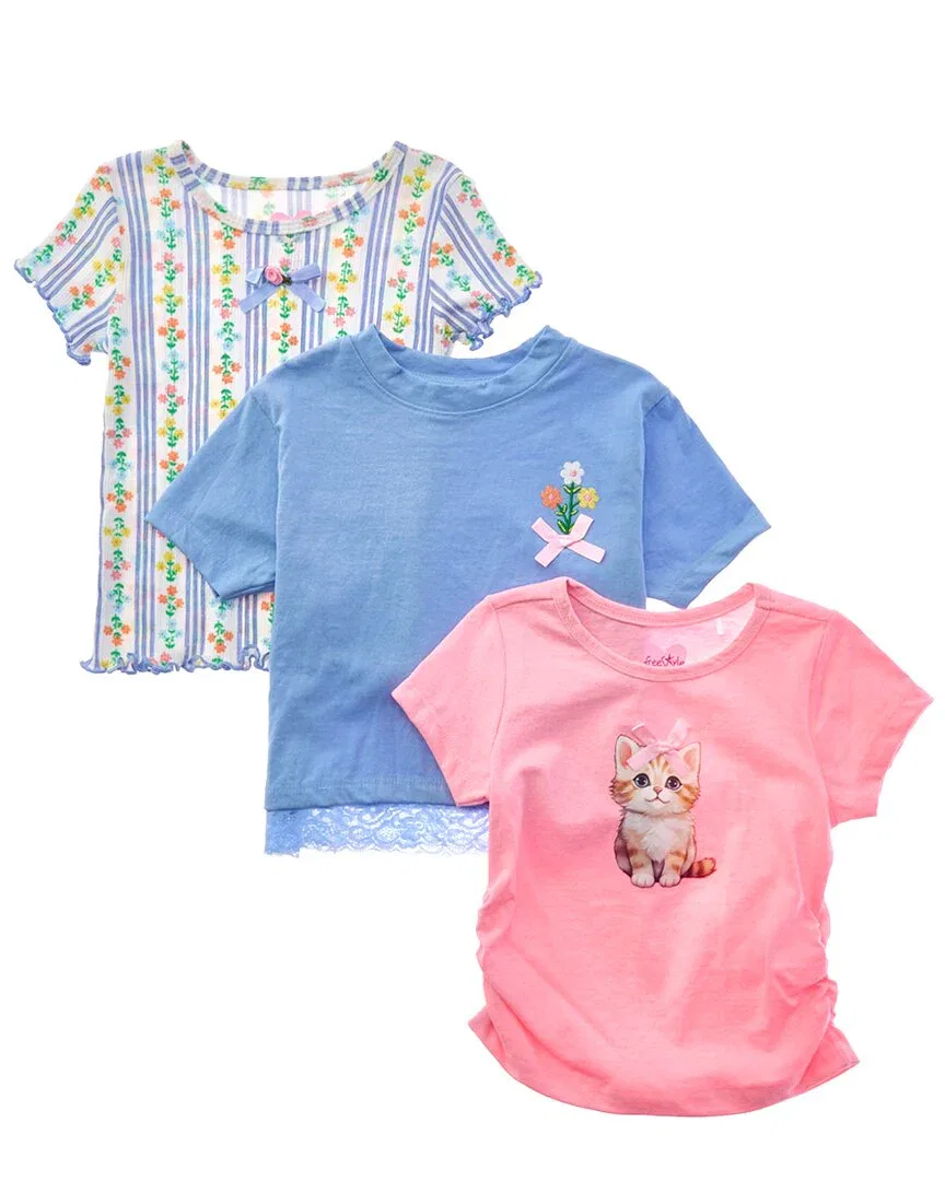 Набор из 3 топов Freestyle Little Country Cutie Top, розовый