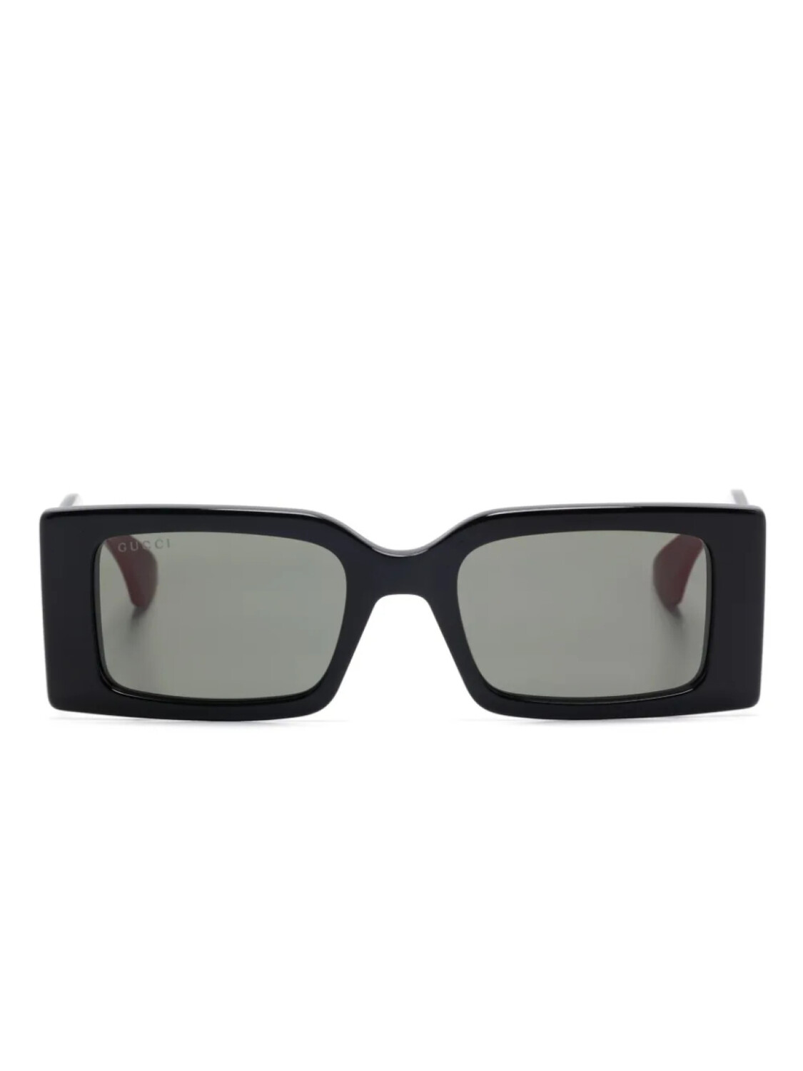 

Gucci Eyewear солнцезащитные очки в прямоугольной оправе, черный