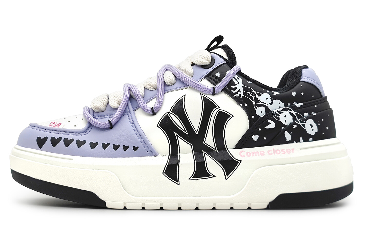 

Кроссовки MLB New York Yankees Skateboarding Shoes Unisex Low-top White/black, фиолетовый