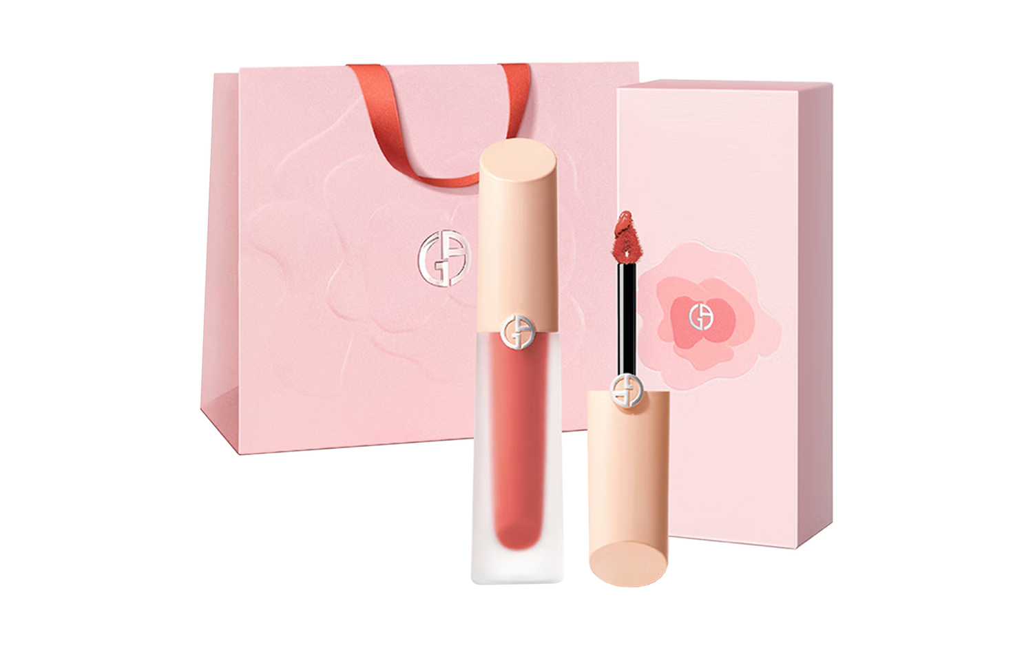 

AMANI Naked Powder Gift Box водостойкая помада для губ глянцевая легко растушевывается тон 4мл GIORGIO ARMANI