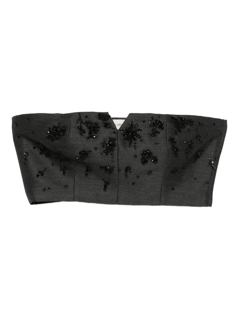 

Топ с украшениями Alberta Ferretti, черный