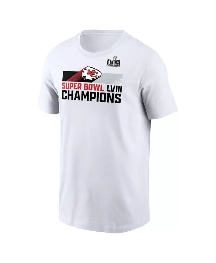 

Мужская белая футболка Kansas City Chiefs Super Bowl LVIII Champions Roster Nike
